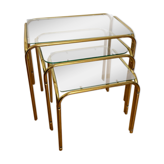 Golden metal tables