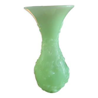 Green opaline vase uralin