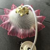 Pink opaline pendant light