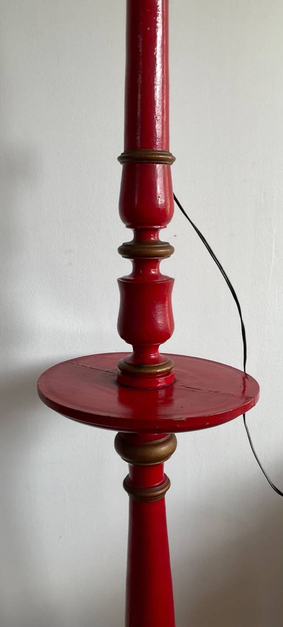Pied de lampadaire en bois des années 60