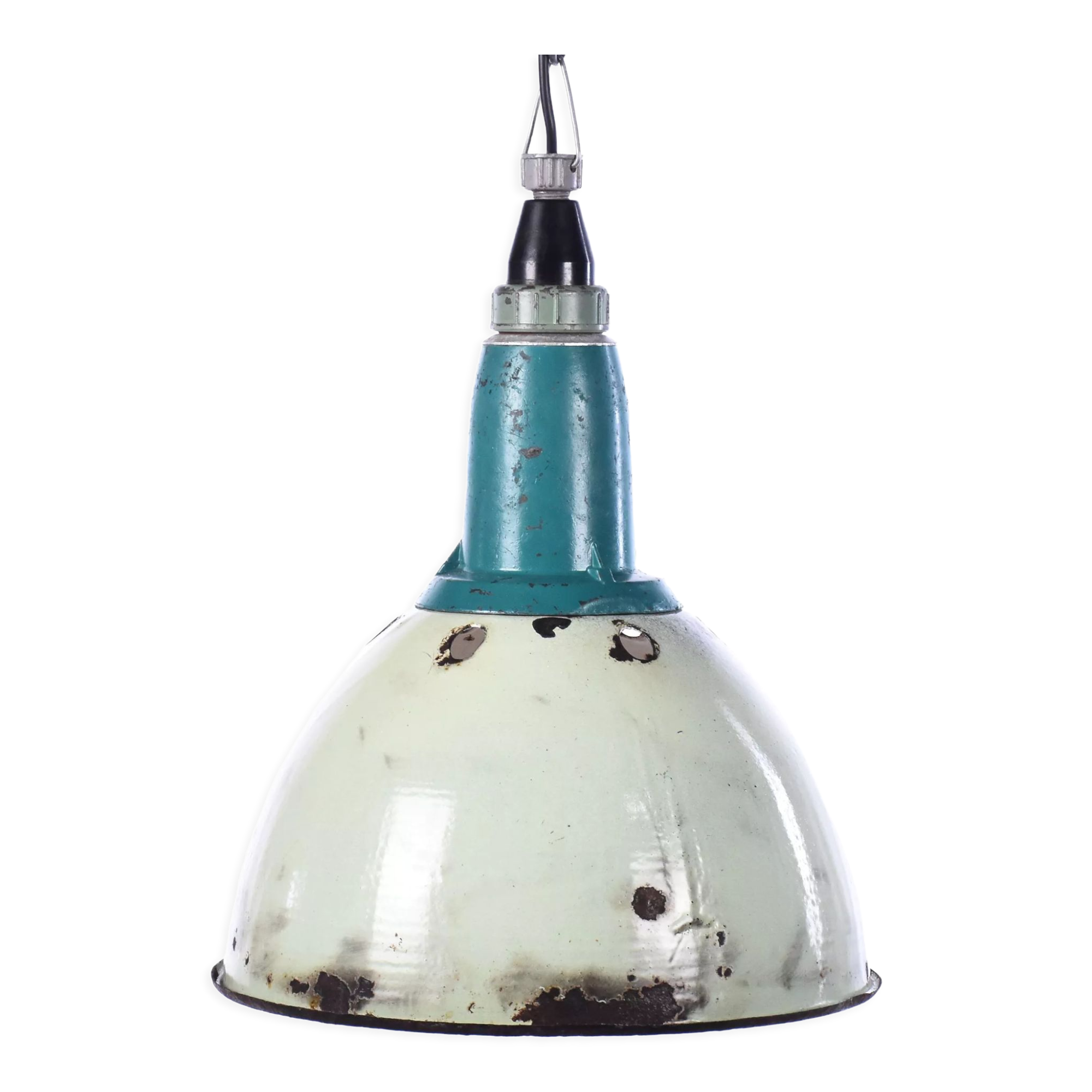 Enamel pendant lamp green