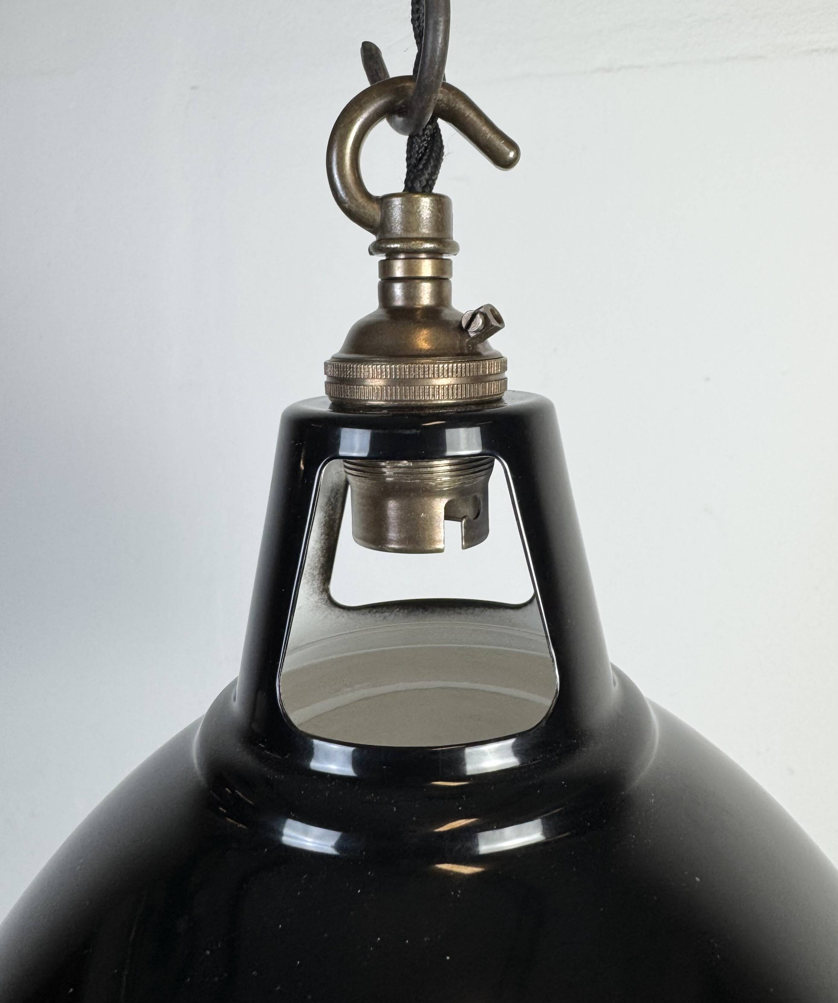 Vintage Industrial Black Painted Pendant Lamp