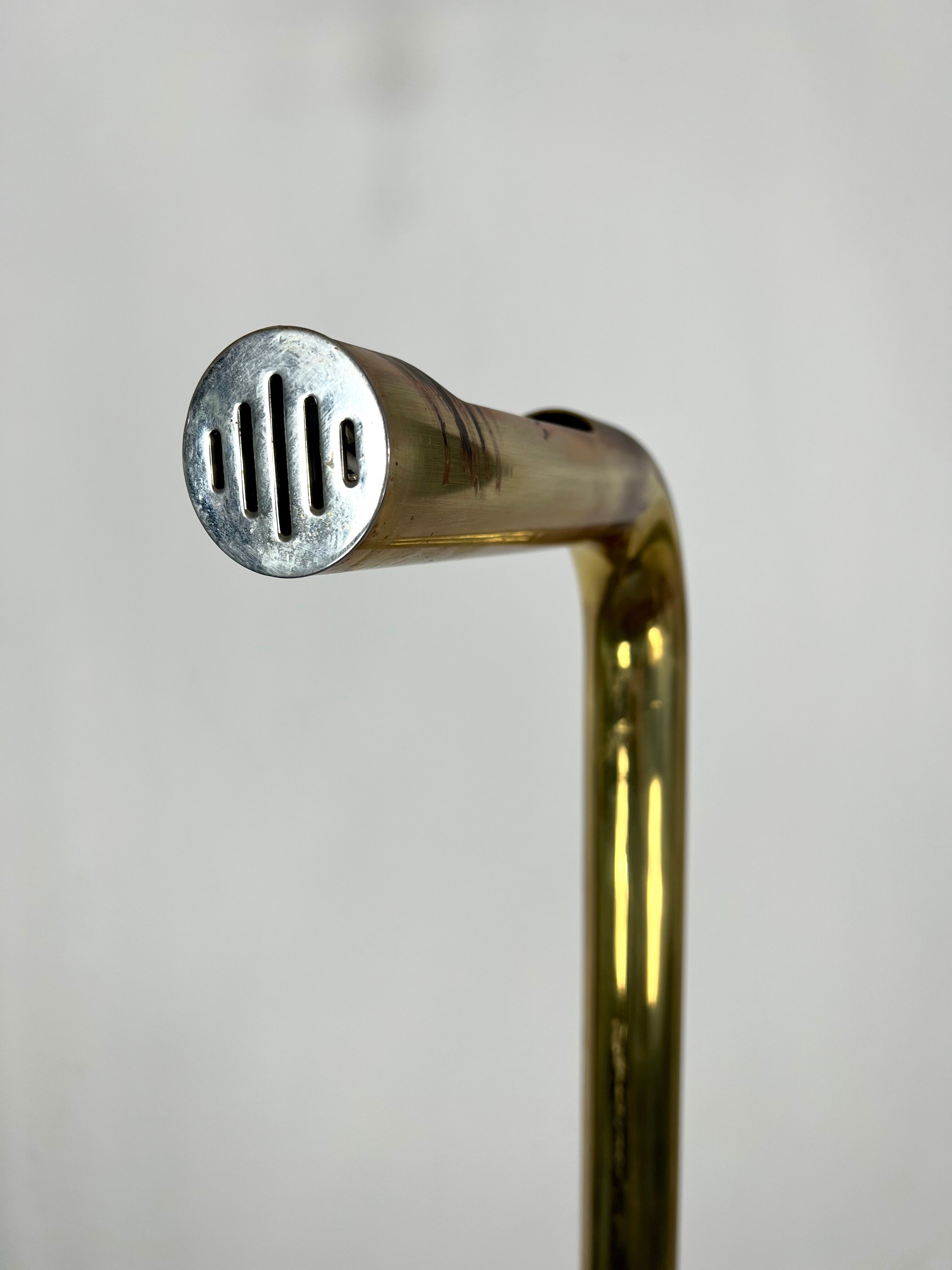 Vintage brass tube floor lam,  Italy 1970