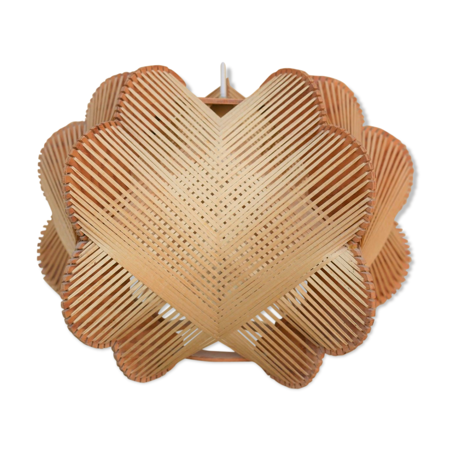 Suspension scandinave vintage bois et fil