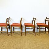 4 Scandinavian teak chairs 1960