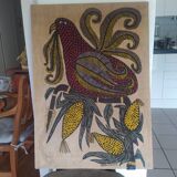 Wool tapestry signed Hector Herrera, Chile 1970