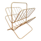 Vintage gold metal magazine rack