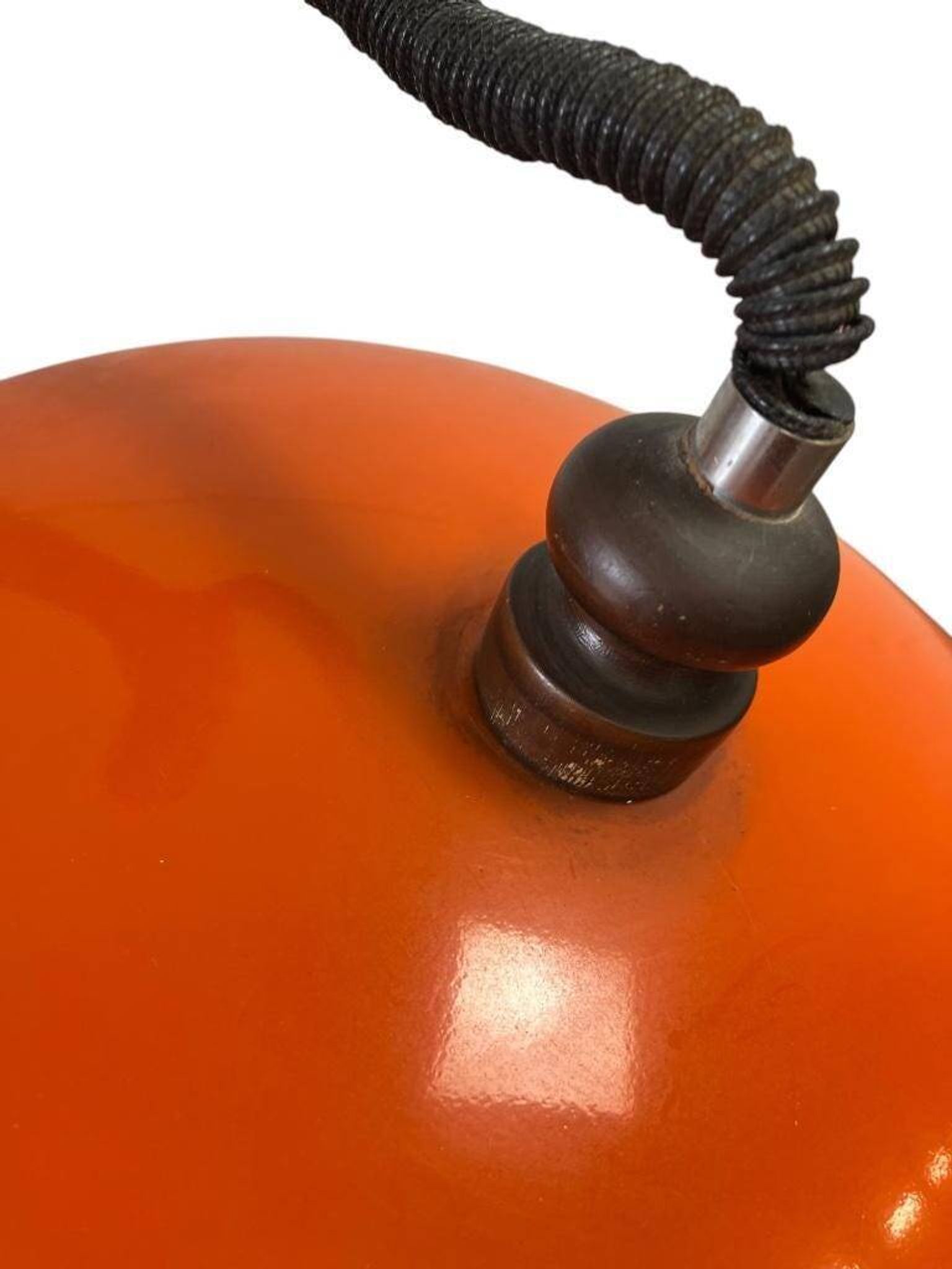 Vintage orange UFO chandelier / pendant light from the 70s