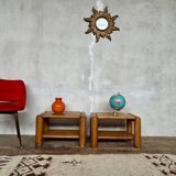 Bedside table, nightstand in Elm dlg Regain