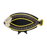 Zoomorphic fish dish in faience of quimper hb