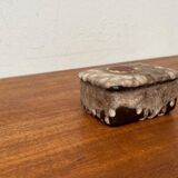 West German pottery box, fat lava WGP from the mid-century with lid, 1960s.