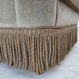 1970s, Danish armchair, original condition, furniture velour, beech wood.