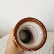 Vase vintage en céramique : poterie ouest-allemande des années 1970