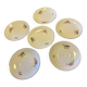 Set of 6 antique porcelain saucers