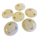 Set of 6 antique porcelain saucers