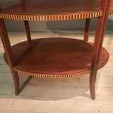 Oval gueridon with 3 trays