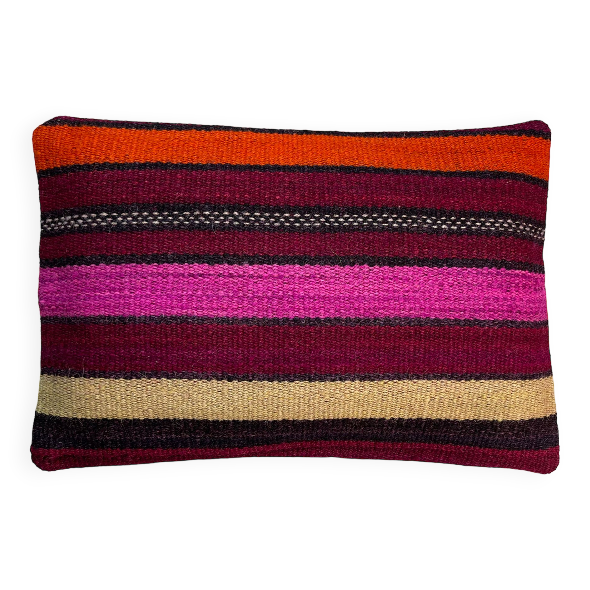 Vintage turkish kilim cushion cover, 30 x 50 cm