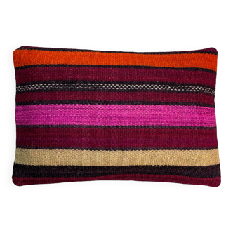 Housse de coussin en kilim turc vintage, 30 x 50 cm