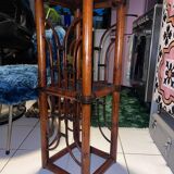 Polynesia handcrafted bamboo shelf/bookcase/side cabinet — vintage TBE