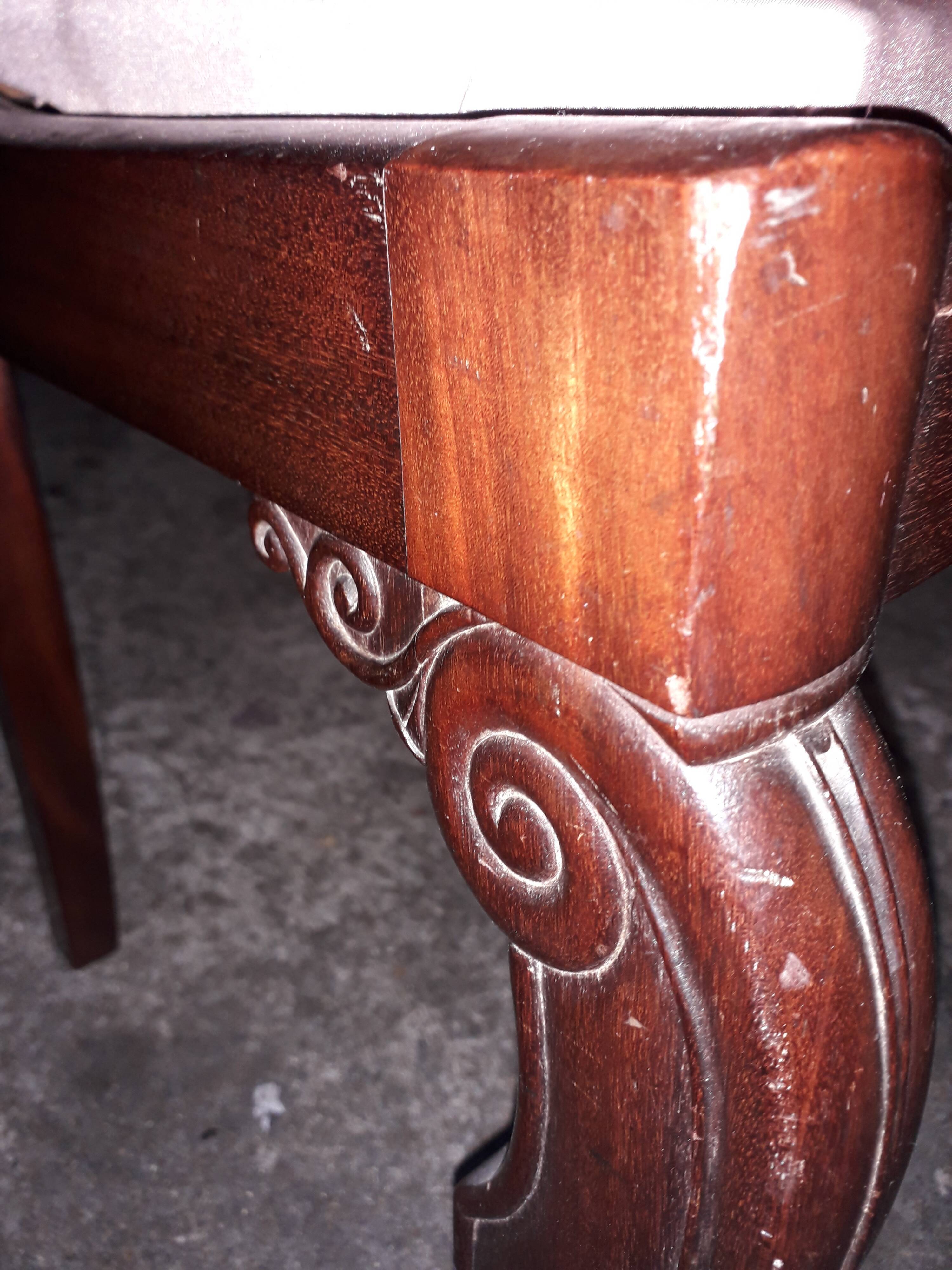 Chaise acajou retauration