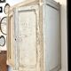 2-door wall cupboard in beige wood ☐ 59 x 50 cm