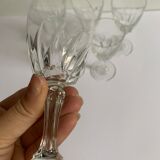 6 crystal wine glasses