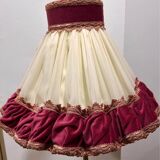 Unique floor lamp in Marie Antoinette style with a golden base.