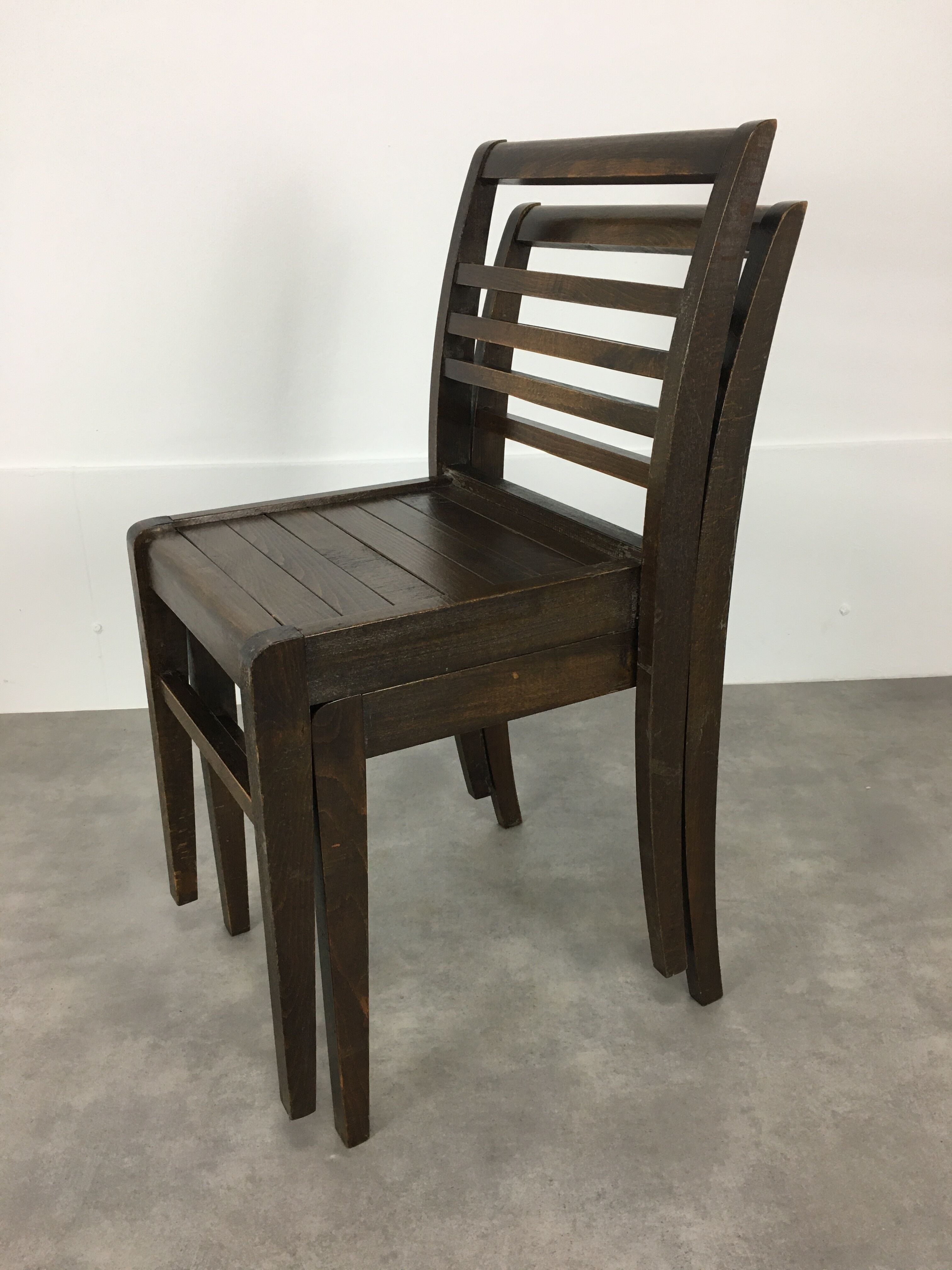 Pair of chairs René Gabriel design reconstruction 50s