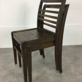 Pair of chairs René Gabriel design reconstruction 50s