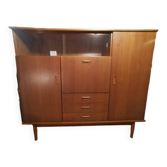 Large Scandinavian secretary cabinet in teak