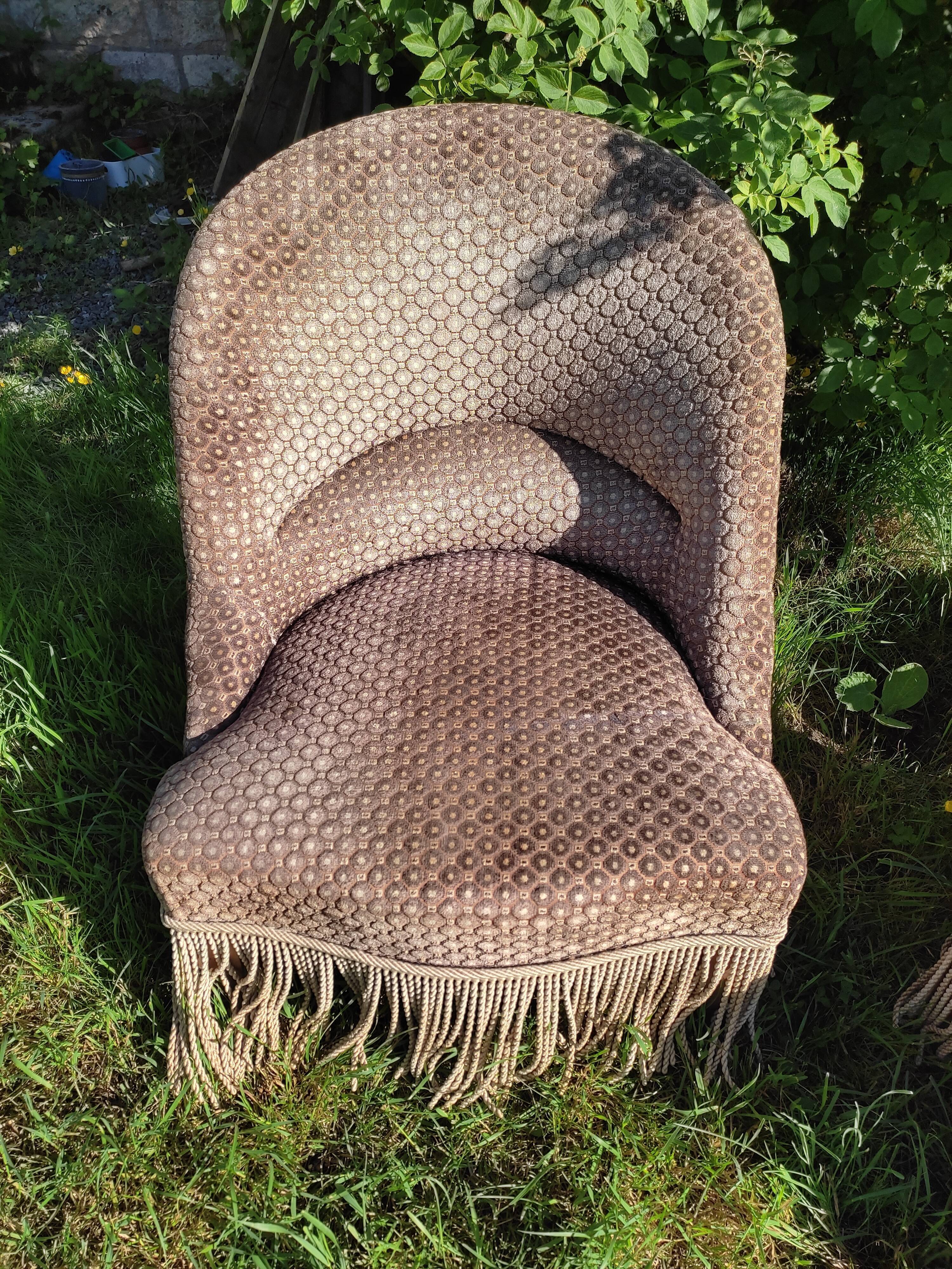 Paire de fauteuils crapaud