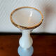 Bonbonnière and vase in opaline Charles X gilded metal