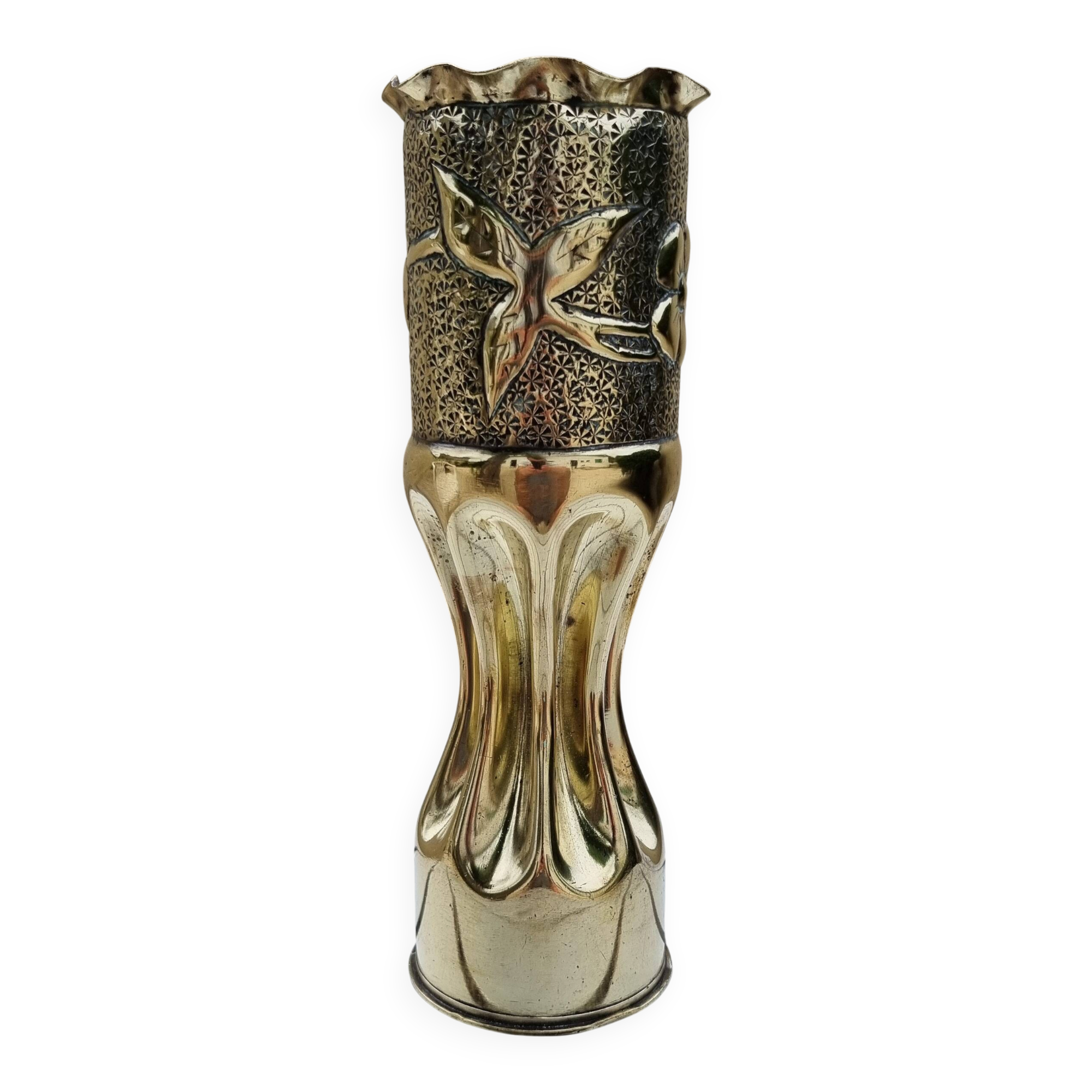 Vase laiton 1ère Guerre Mondiale 1914-1918