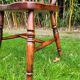 4 Windsor wheelback chairs in dark oak