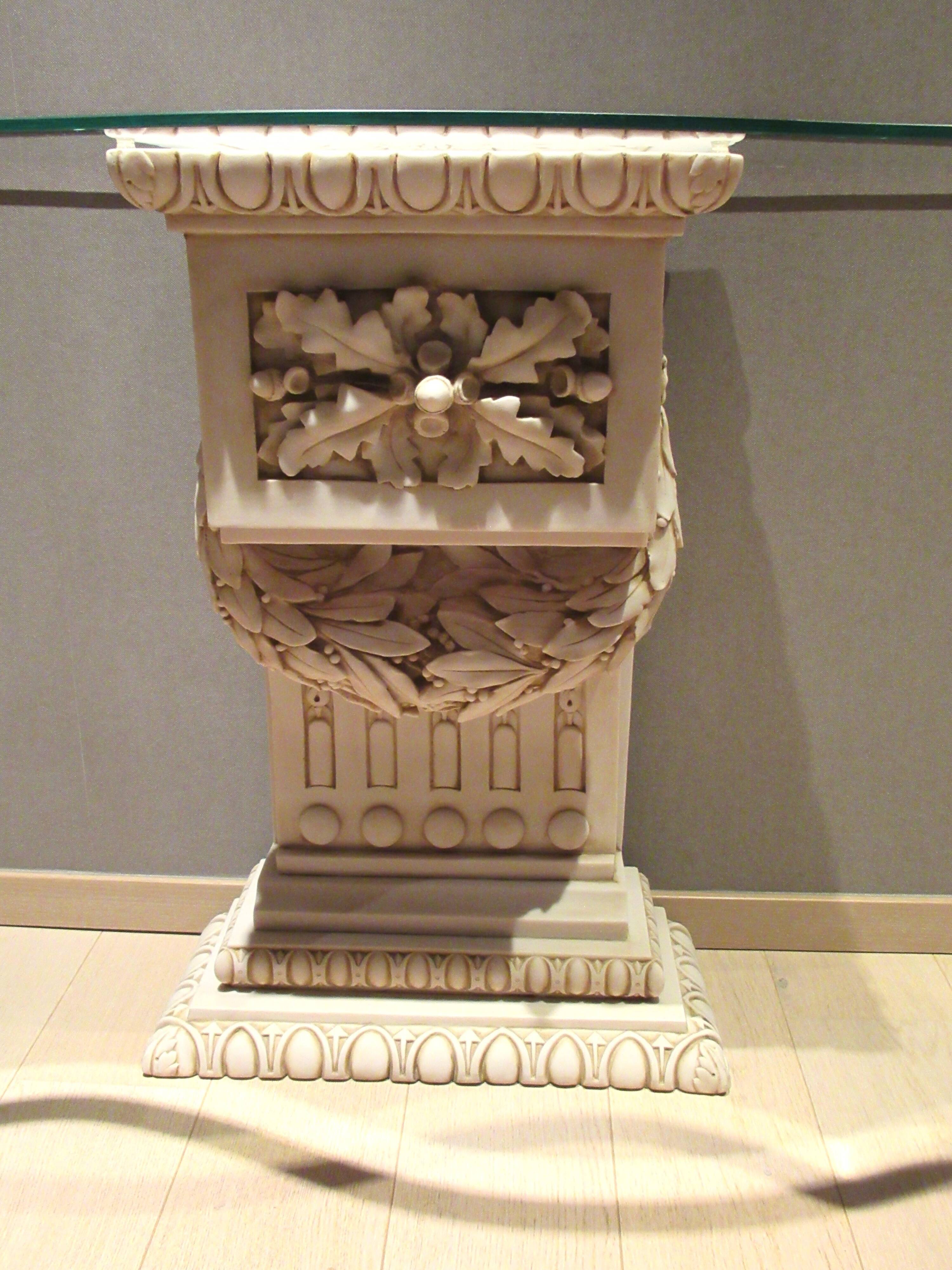 Imperio console with bespoke faceted glass