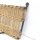 Wall coat rack 3 hooks in iron and woven wicker