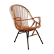 Rattan chair with metal feet