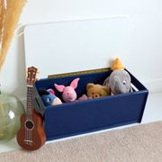Beautiful wooden toy chest from the 1960s. Nature/gardening decor.