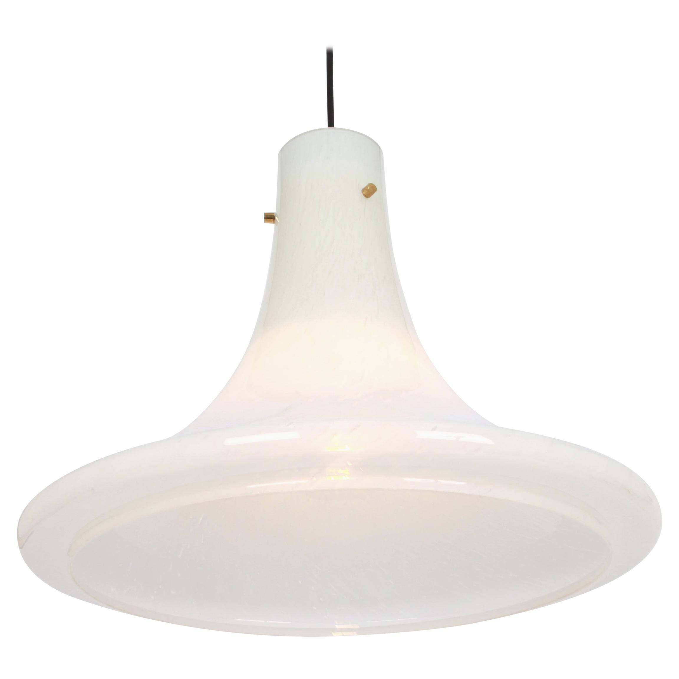 Superb large opaline glass pendant by Limburg, Germany, 1970s.