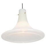 Superb large opaline glass pendant by Limburg, Germany, 1970s.