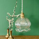 Vintage transparent glass suspension globe