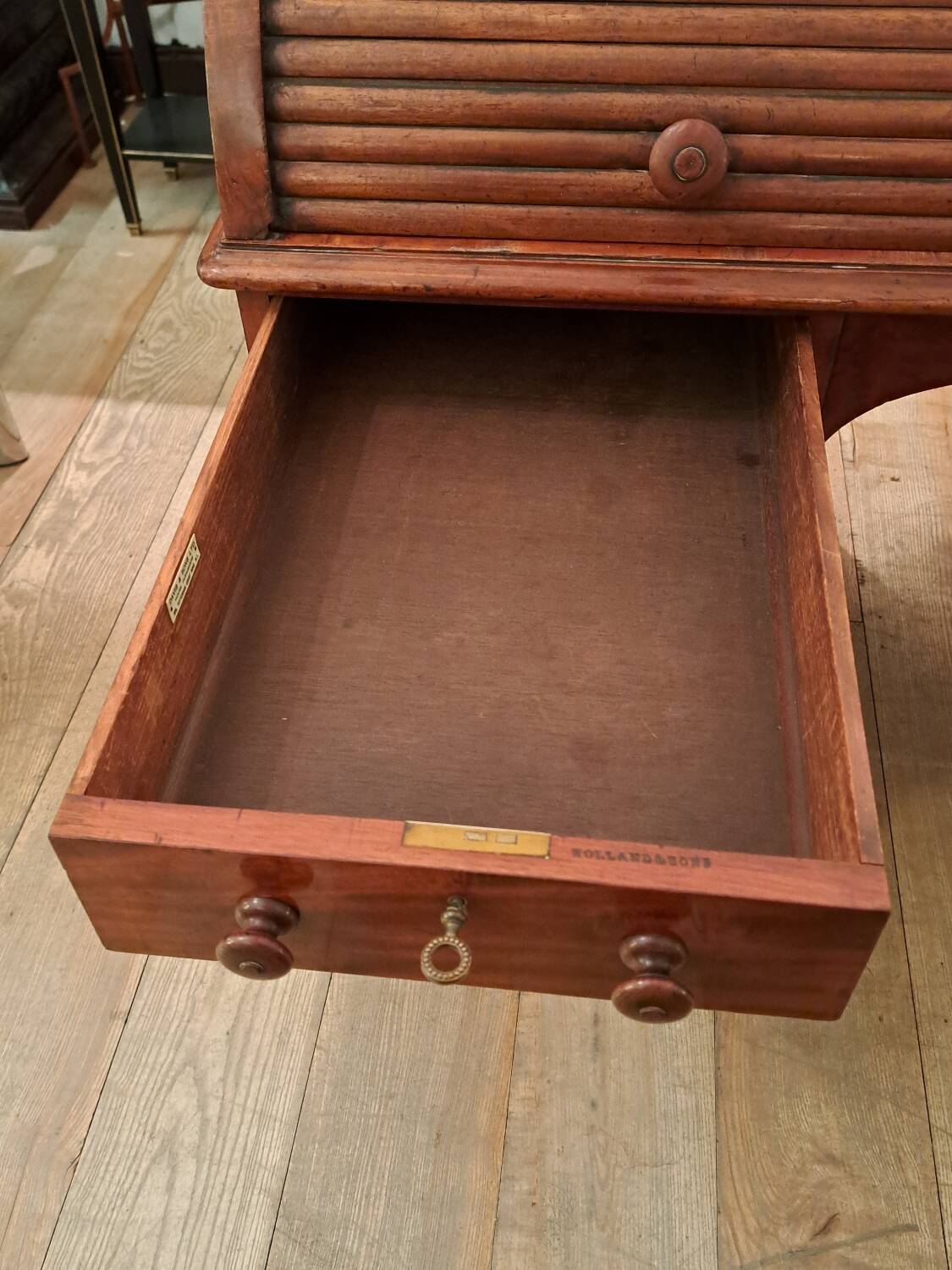 Cylinder desk stamped Holland & Sons