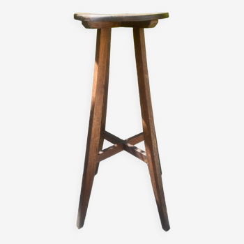 High wooden stool