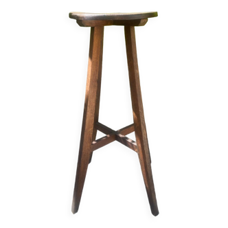 High wooden stool