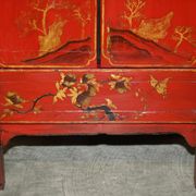 Armoirechinoise antique laquée à la main, grande armoire latérale