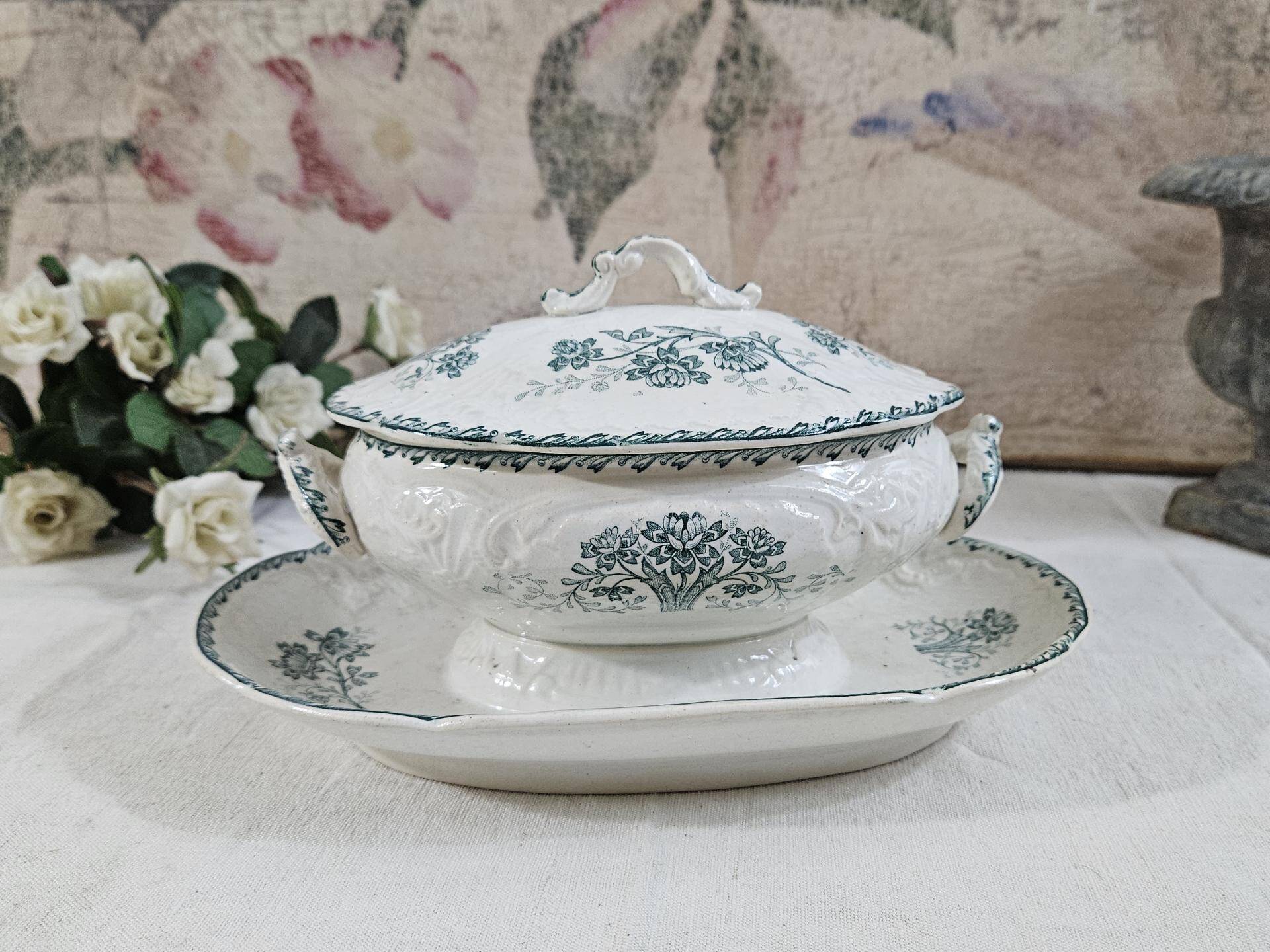 Small iron clay soup tureen