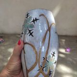 Enamelled ceramic vase