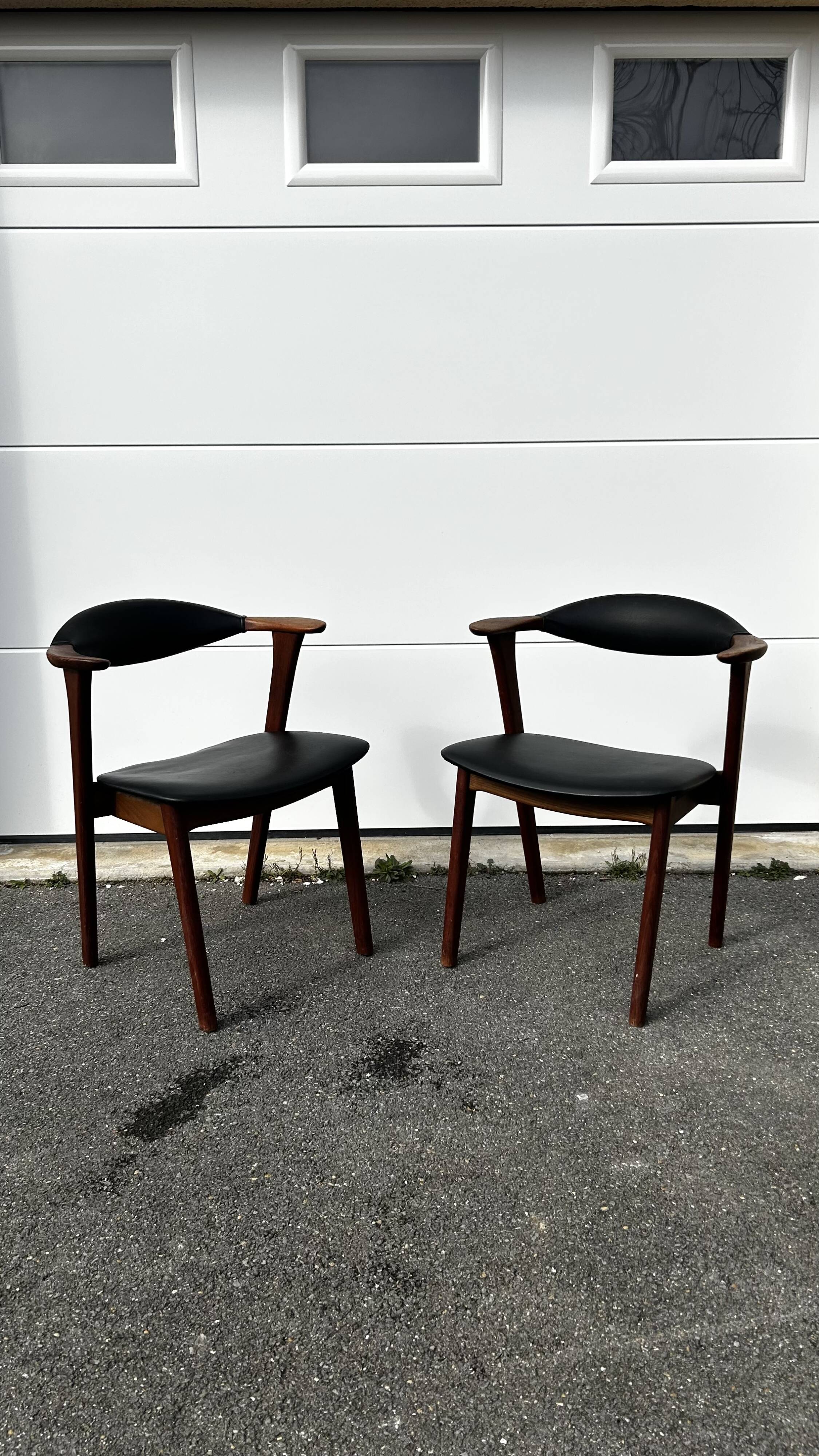 Pair of Danish teak armchairs by Erik Kirkegaard, 1950s