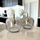 Set of two vintage smoked glass wall lights