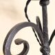 Wrought iron lamp, 2M fabric cable, conical lampshade